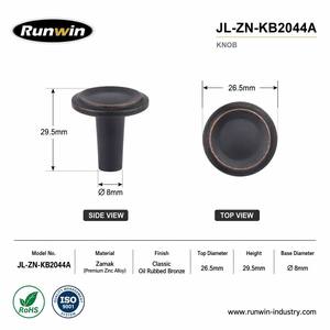 OEM Runwin Yağlı Bronz Çinko Alaşımlı Modern Dolap Düğmesi ve Çekmece Kolu, Mutfak Yatak Odası Banyo için Kolay Montajlı - Product Image 4