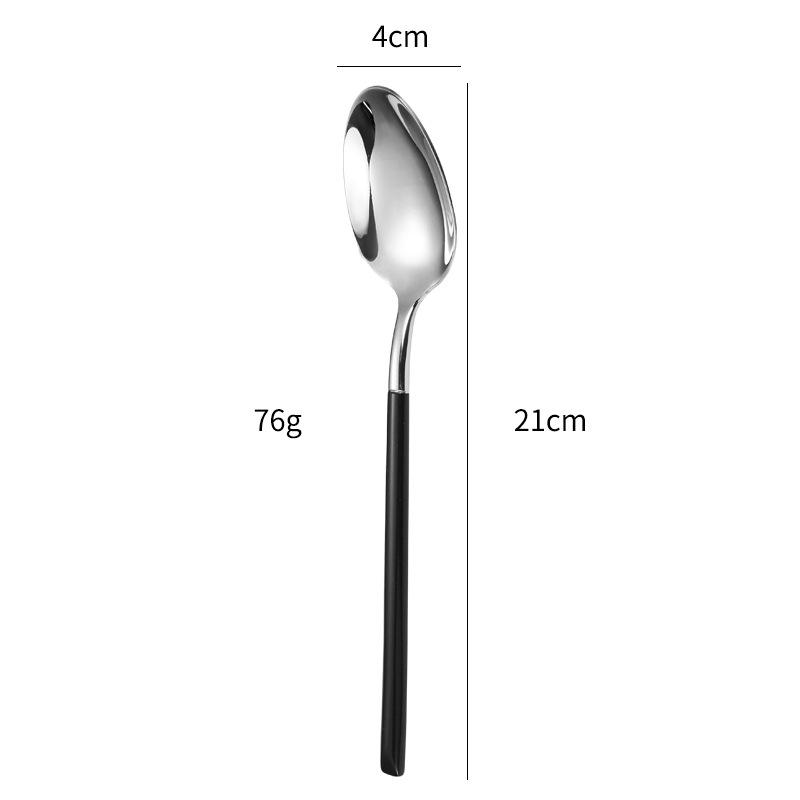 Cuillère de table noire + argent