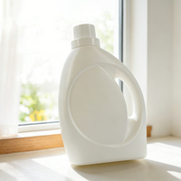 Bouteille en plastique pour détergent en gros, 2/3L, vide, pour savon liquide, conteneur chimique en PEHD avec bouchon à vis