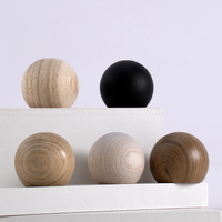 Bouchon de parfum à boule ronde en bois marron pour bouteilles en verre pour emballage de soins personnels