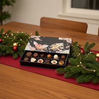 Boîte cadeau de luxe personnalisée en gros pour chocolats, avec ruban et logo imprimé, emballage rigide pour chocolats, idéale pour les cadeaux de mariage et de fête