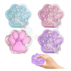 12pcs <b>Cat</b> Paw Mochi <b>Squishy</b> Ball Gift Set Ultra Soft TPR Material Sensory Fidget Stress Relief Therapy Kawaii Squeeze Toys - Product Image 1