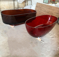 Baignoire en résine acrylique Baignoire translucide à surface solide