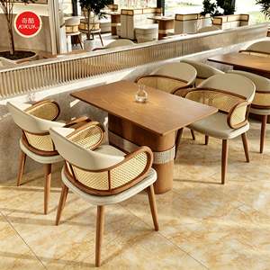 Meubles <span class=keywords><strong>de</strong></span> <span class=keywords><strong>restaurant</strong></span> commerciaux sur mesure, ensemble table et chaises <span class=keywords><strong>de</strong></span> café, chaises <span class=keywords><strong>de</strong></span> <span class=keywords><strong>restaurant</strong></span> en bois massif et rotin - Product Image 3