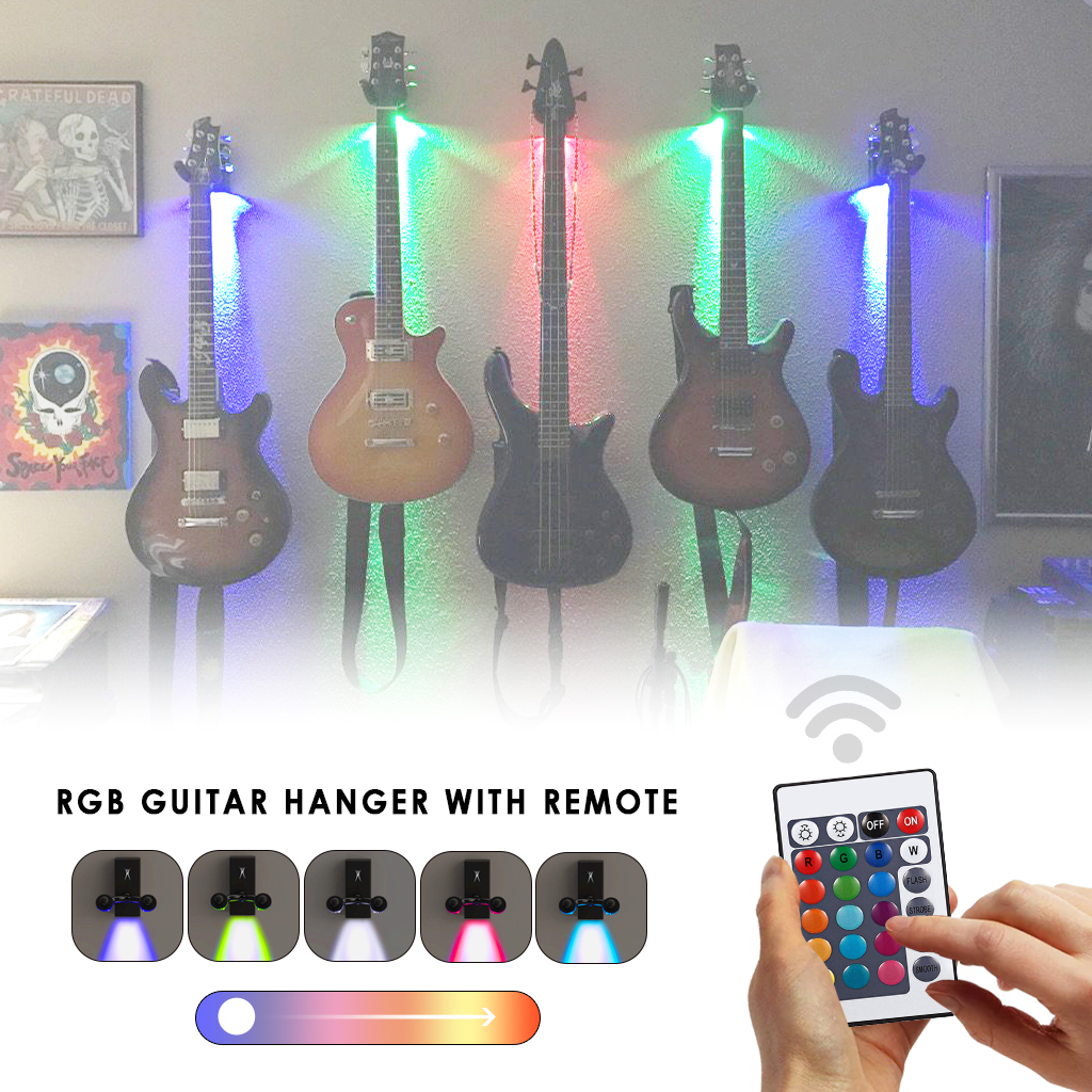 ☆ Custom Hanger LED Board　　　　　【数量限定】 NAOMI RGB LED Hanger - Stylish Guitar Wall Mount Bracket