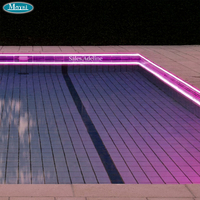 Kit d'éclairage LED RGB pour piscine, éclairage latéral en fibre optique, éclairage périmétrique de la piscine, ensemble complet avec source de lumière, IP43