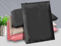 Emballage écologique, recyclable, personnalisé, en PE noir givré, avec fermeture éclair, pour vêtements, t-shirts, chaussettes