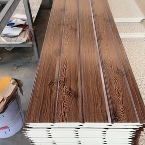 Pannello Metallico Isolante Ignifugo dal Design Moderno per Applicazioni Esterne Sandwich per Rivestimento di Pareti Esterne Casa Prefabbricata Hotel - Product Image 3