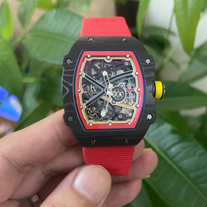 La dernière montre mécanique automatique multifonctionnelle ultra-fine en fibre de carbone de qualité supérieure 67-02 avec verre saphir - Product Image 4