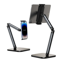 Support de tablette de lit réglable en alliage d'aluminium flexible et pliable pour iPad et iPhone pour une utilisation de bureau