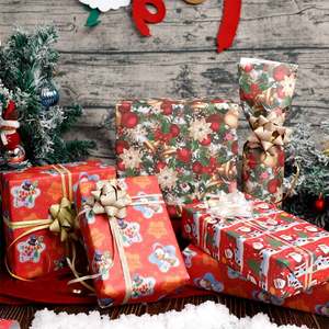High Quality Wholesale 80g <b>Christmas</b> Offset <b>Paper</b> Tissue 43*300cm Gift Luxury Custom Birthday Packaging <b>Wrapping</b> <b>Paper</b> <b>Roll</b> - Product Image 2