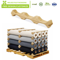 Bac séparateur de papier moulé personnalisé anti-inclinaison biodégradable carte séparateur de rouleau porte-pâte berceau de rouleau
