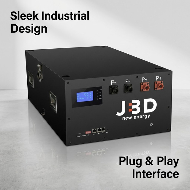 JBD 51.2V 200A 16S Server Rack Battery Case for DIY LiFePO4 Battery Pack Smart BMS CAN RS485 Communication Solar Inverter IP54