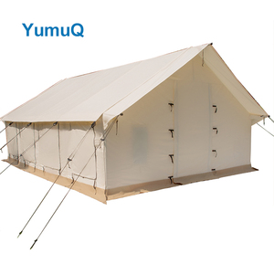 Yumuq 4.8m X 7.3m Outdoor Glamping Waterproof Heavy Duty Steel Frame Oxford Cotton Canvas Wall <strong>Tent</strong> With Stove Jack - Product Image 2
