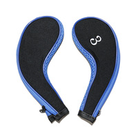 Housse de protection pour fers de golf avec fermeture éclair, numérotées, lot de 10 pièces en stock, accessoires de golf