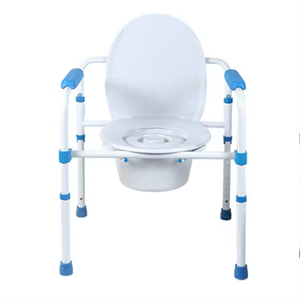 Kursi mandi Commode lipat aluminium dengan Bedpan, perawatan rumah atau perawatan kesehatan kursi Toilet kursi commode orang tua anak-anak cacat - Product Image 3