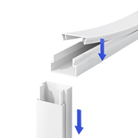 Chine Fabricant Usine En Gros En Plastique Câble Canal Câblage Conduit Tronc Pvc Couleur Câble Goulotte Taille 25x25