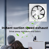 Ventilateur d'extraction mural électrique en plastique à 6 pales de 8 pouces avec moteur en cuivre pour cuisine 220V ODM OEM