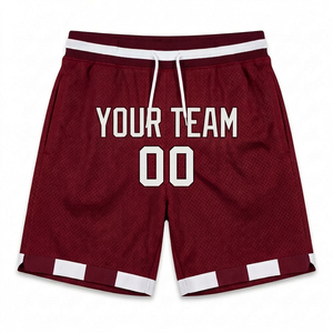 Pantaloncini da Basket OEM Personalizzati <span class=keywords><strong>per</strong></span> Uomo, 220gsm, Asciugatura Rapida, Traspiranti, in Poliestere-Spandex, Vita Alta con Cordoncino, <span class=keywords><strong>per</strong></span> Allenamento - Product Image 1