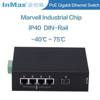 Power over ethernet 5 ports mini commutateur gigabit ethernet 4 ports PoE switch