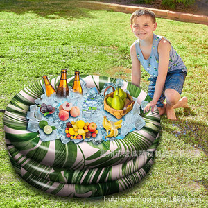 Hongcheng Inflatable Ice Bucket Cooler 90x37cm PVC Cooling Beach Pool Party Use - Product Image 1