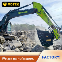 Broyeur de construction Motek MTC200 pour excavatrices de 20-25 tonnes, broyage fin et à faibles vibrations, origine Anhui, garantie 1 an