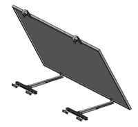 Kit de fixation solaire pour balcon en aluminium anodisé argenté, réglable, pour mini-système photovoltaïque, compatible avec les panneaux solaires encadrés pour maisons européennes