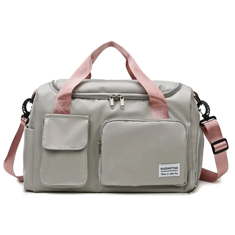 Ourlove Fashion Custom Logo Waterproof Pink Designer Bags Large Capacity Luggage Gym Sports Men's Travel Bag