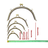 Petit gros rétro arc sac à main cadre en gros métal cadre baiser fermoir serrure pour bricolage artisanat sac à main poignée couture artisanat