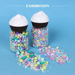 100g Cake Shaped Bottle Bakery Supplies Sprinkles Mermaid Tails Mixed Sprinkles Cake Sprinkles Edible Decoration For Summer Cake