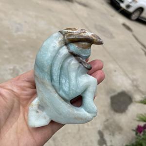 Vente en gros, cristal naturel poli, jaspe bleu ciel, calcite des <span class=keywords><strong>caraïbes</strong></span>, sculptures de fée à la main pour la décoration - Product Image 3