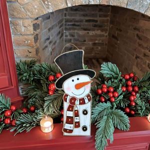 Merry Christmas <b>Ornaments</b> Sign <b>Large</b> Snowman Pattern Novelty Pattern <b>Ornament</b> Outdoor Wooden Decorations for Party - Product Image 4
