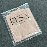 Sac de vêtements refermable transparent avec fermeture éclair, emballage en plastique PE imprimé sur mesure, transparent pour t-shirts et chaussettes