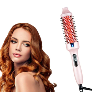 Brosse à cheveux infrarouge professionnelle fer à friser et lisseur avec baguette de brosse thermique anti-brûlure manche en plastique baguette à boucles - Product Image 1