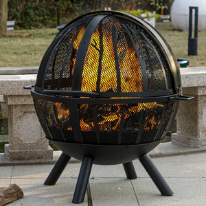 <span class=keywords><strong>Esfera</strong></span> de hoguera de leña para exteriores, Bola de llama, hoguera con pantalla de chispa para Patio, Camping <span class=keywords><strong>y</strong></span> hogueras de playa - Product Image 1