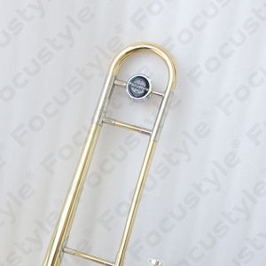 Trombón Tenor <span class=keywords><strong>de</strong></span> Latón, Venta al por Mayor <span class=keywords><strong>de</strong></span> Fábrica China, Instrumento Musical con Soporte, Lacado en Oro para Orquesta y <span class=keywords><strong>Banda</strong></span> <span class=keywords><strong>de</strong></span> Marcha - Product Image 5