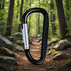 Porte-clés mousqueton à ressort en aluminium, 10 pièces, pour le camping, les sports et les activités de plein air - Product Image 2