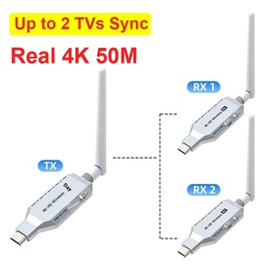 4K 50M pour <span class=keywords><strong>HDMI</strong></span> Émetteur Vidéo Sans Fil Récepteur TV Stick Écran Miroir <span class=keywords><strong>Adaptateur</strong></span> pour 1 Ordinateur Portable PC et <span class=keywords><strong>2</strong></span> Téléviseurs/Projecteurs - Product Image 2