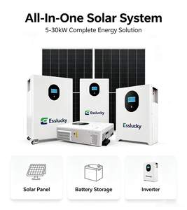 Système d'énergie solaire domestique ESSLUCKY 10KW avec batterie lithium-ion, contrôleur MPPT, kit PV connecté au réseau pour montage sur toit - Product Image 6
