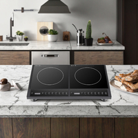 Table de cuisson vitrocéramique intelligente CMT-2T002 encastrable 30 cm 2 brûleurs infrarouges