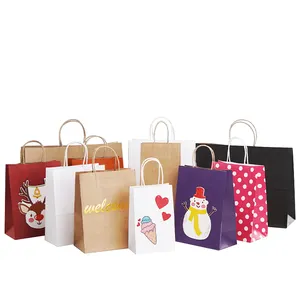 Women White Thank You Paper Shopping Gift Bag Hot Selling Packaging Bag With Ribbon For Shopping Clothes And Gift