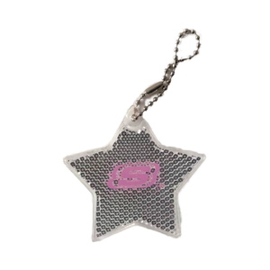 K-lite nhà máy tùy chỉnh thiết kế Acrylic hình ngôi sao phản chiếu Keychain phản xạ Mặt dây chuyền cho người đi bộ đi bộ an toàn - Product Image 3