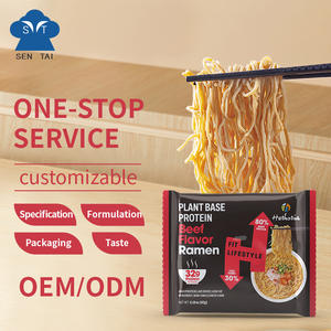 Fideos instantáneos asiáticos saludables, sabor a carne picante, Vegano, secado al aire, ramen de alta proteína con paquete de <span class=keywords><strong>salsa</strong></span> - Product Image 4