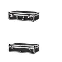 Étui rigide en aluminium personnalisé grande capacité pour épingles et badges, avec pochettes de classement, pour collection et présentation