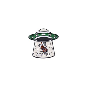 Broches et badges en émail souple personnalisés en métal, motif chat noir amusant, café en grains, tasse à café, pot à café, vente en gros du fabricant - Product Image 6