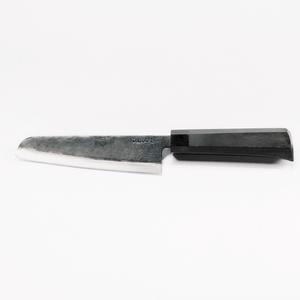 Couteau à lame carrée pour trancher et usage extérieur, en acier à ressort automobile, longueur de lame 142 mm, matériau de la poignée en Ébène / Bois de fer / Frêne - Product Image 1