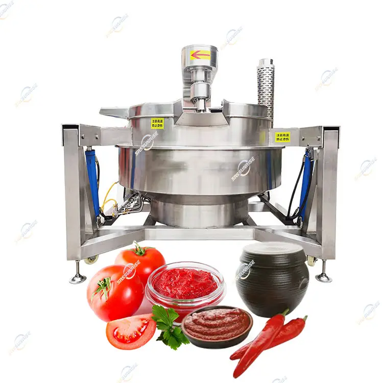 Ketel mesin jagung Industri Gas Listrik atau uap nasi ketel sup ketel dengan Planetary Mixer