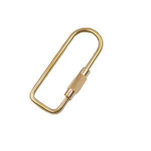 Brass Keychain Simple Gold Screw <b>Clip</b> Carabiner Durable Key Ring For <b>Car</b> Keys And Gifts - Product Image 3