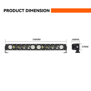 פנסי לד בצבע ענבר בגודל 12/22/32/42/52 אינץ' עם תאורת מיקום, מאושרים לתקן Emark, לרכבי שטח 4x4, משאיות, ATV ו-UTV - Product Image 5