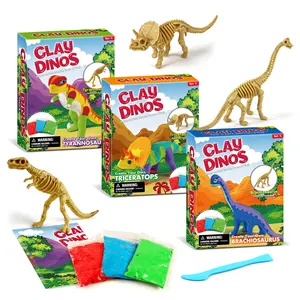 Оптовая продажа с фабрики, забавная игрушка ручной работы «сделай сам», игрушка-Динозавры, собранная развивающая глина, игрушка-динозавр, разноцветная игрушка для игры в тесто